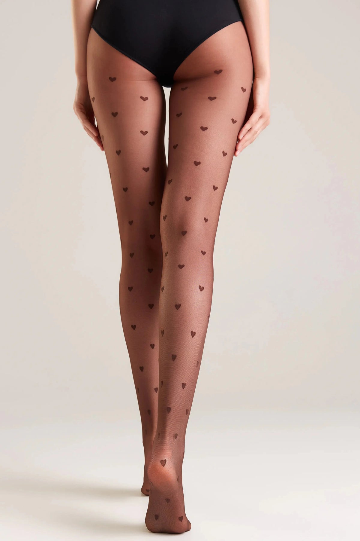 Fantasy Tights Conte Bonheur - Hearts Pattern
