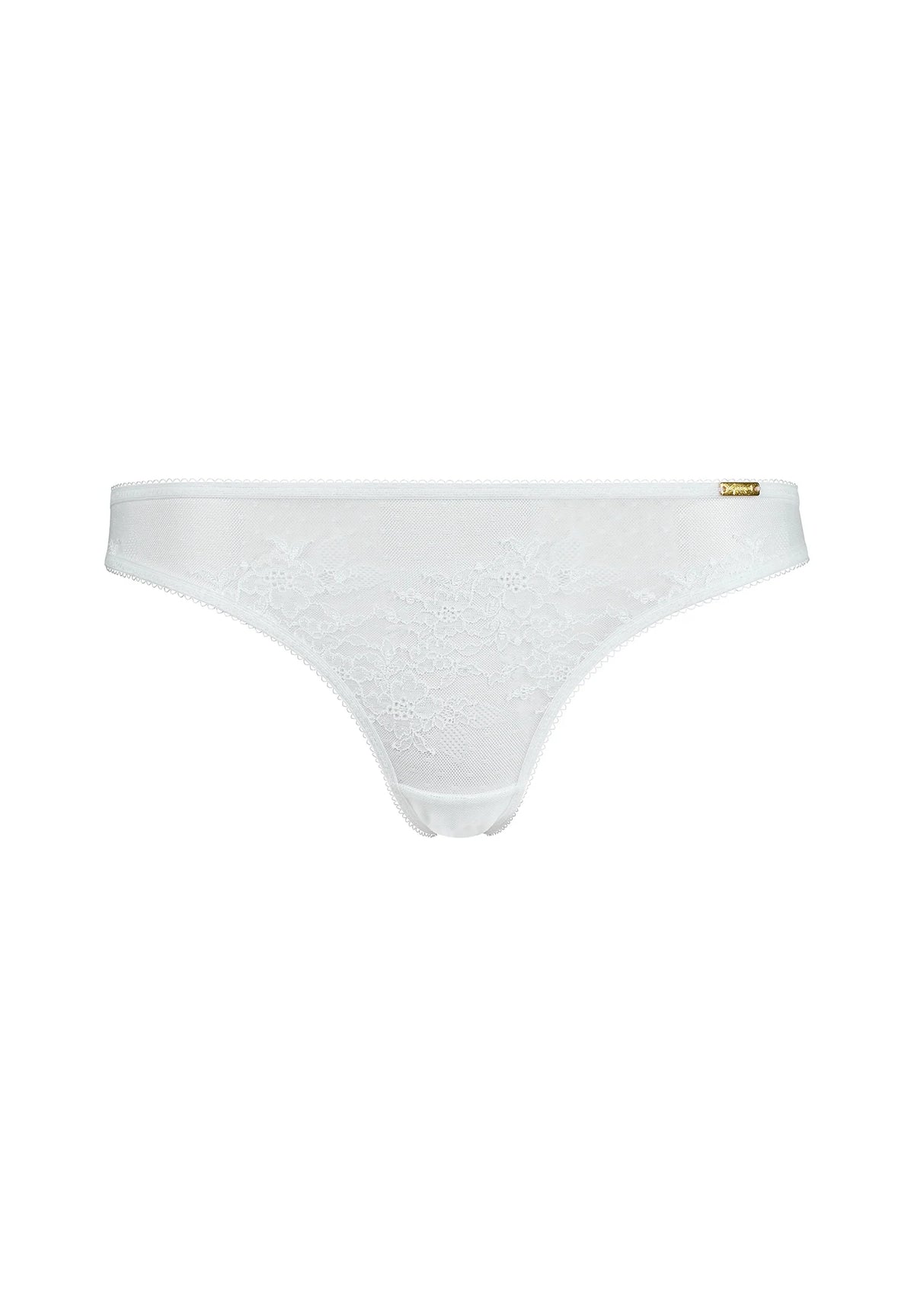 Gossard Glossies Lace White Sheer Thong Panty