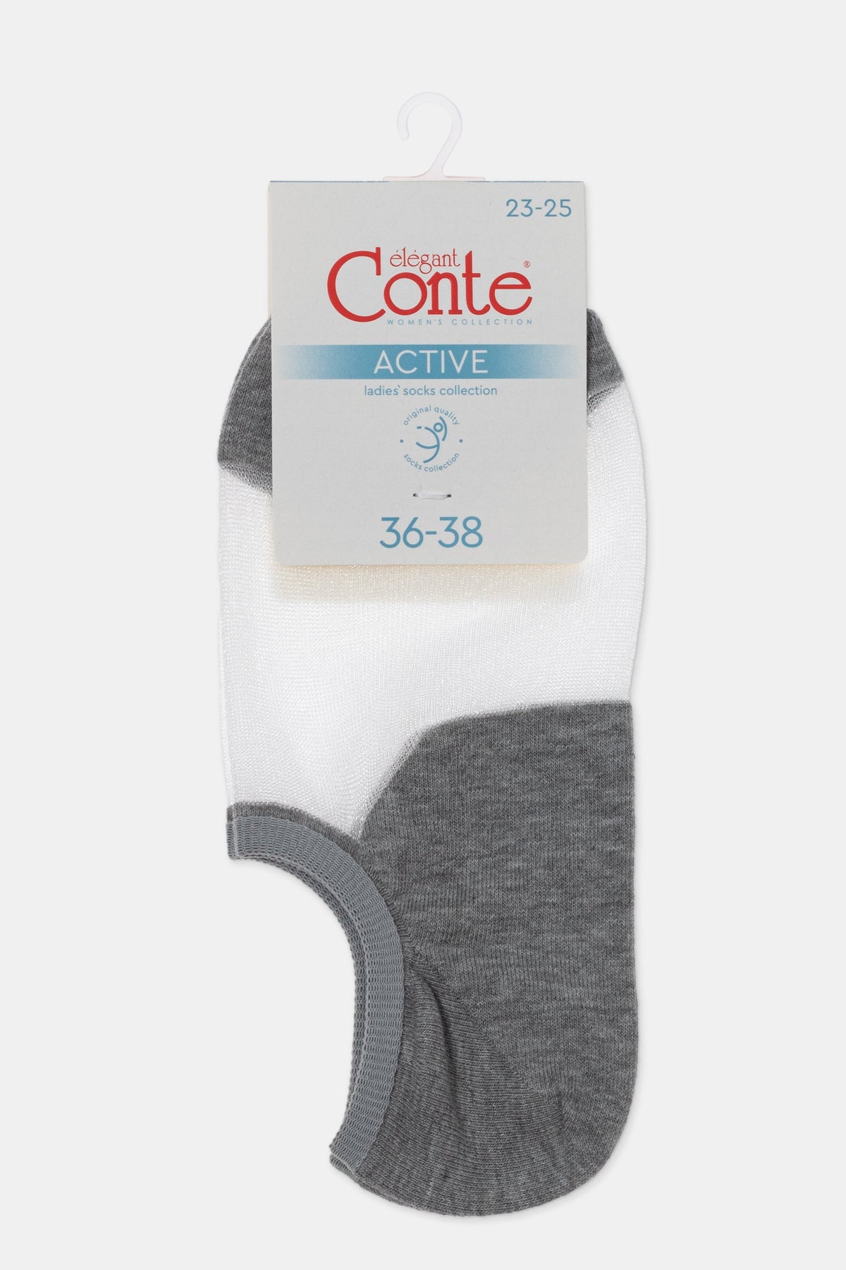 Cotton Ankle Socks Conte Active - Inserts Of Transparent Mesh