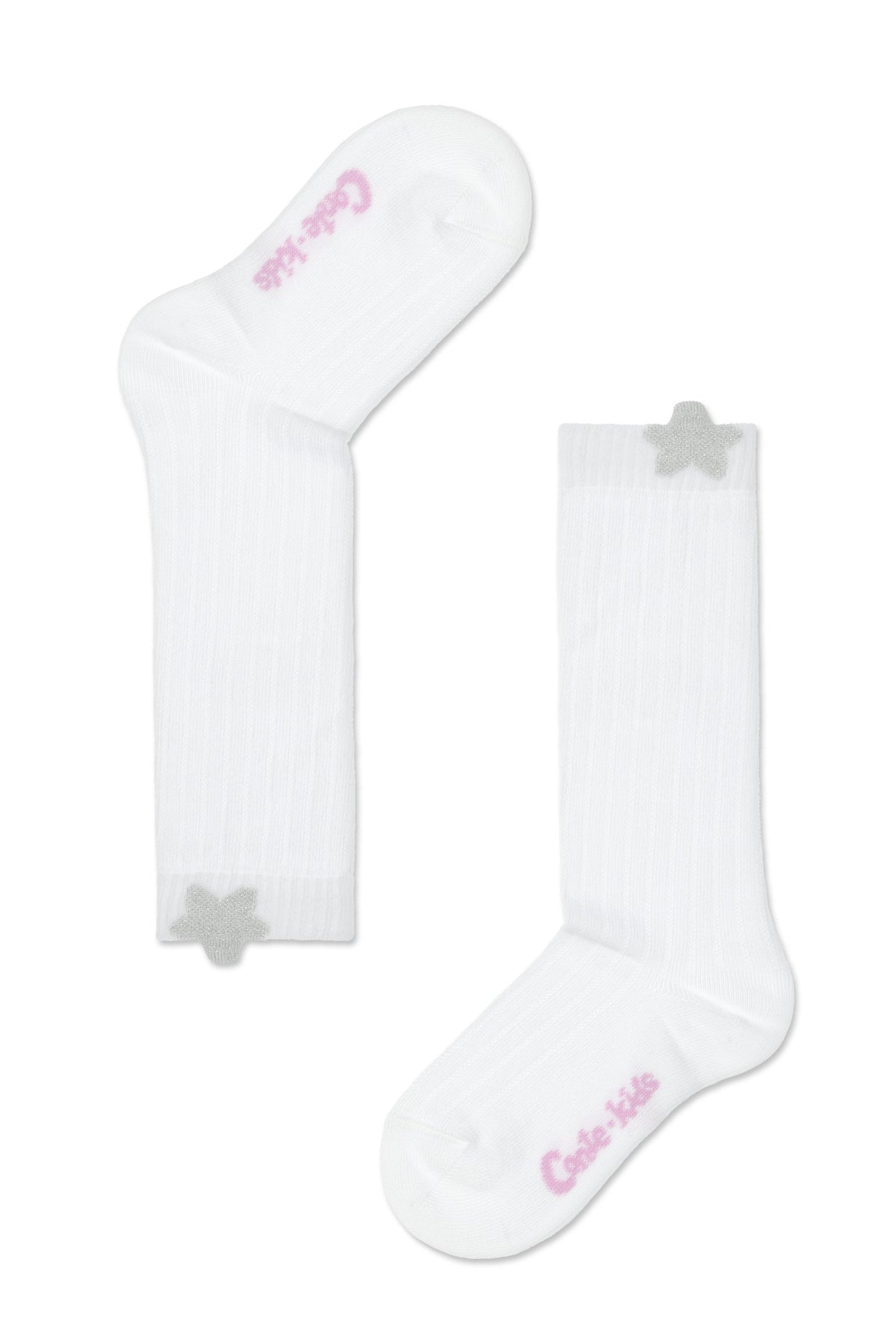 Conte-Kids Cotton Knee-Highs Tip-Top 047 - Shimmering Picot