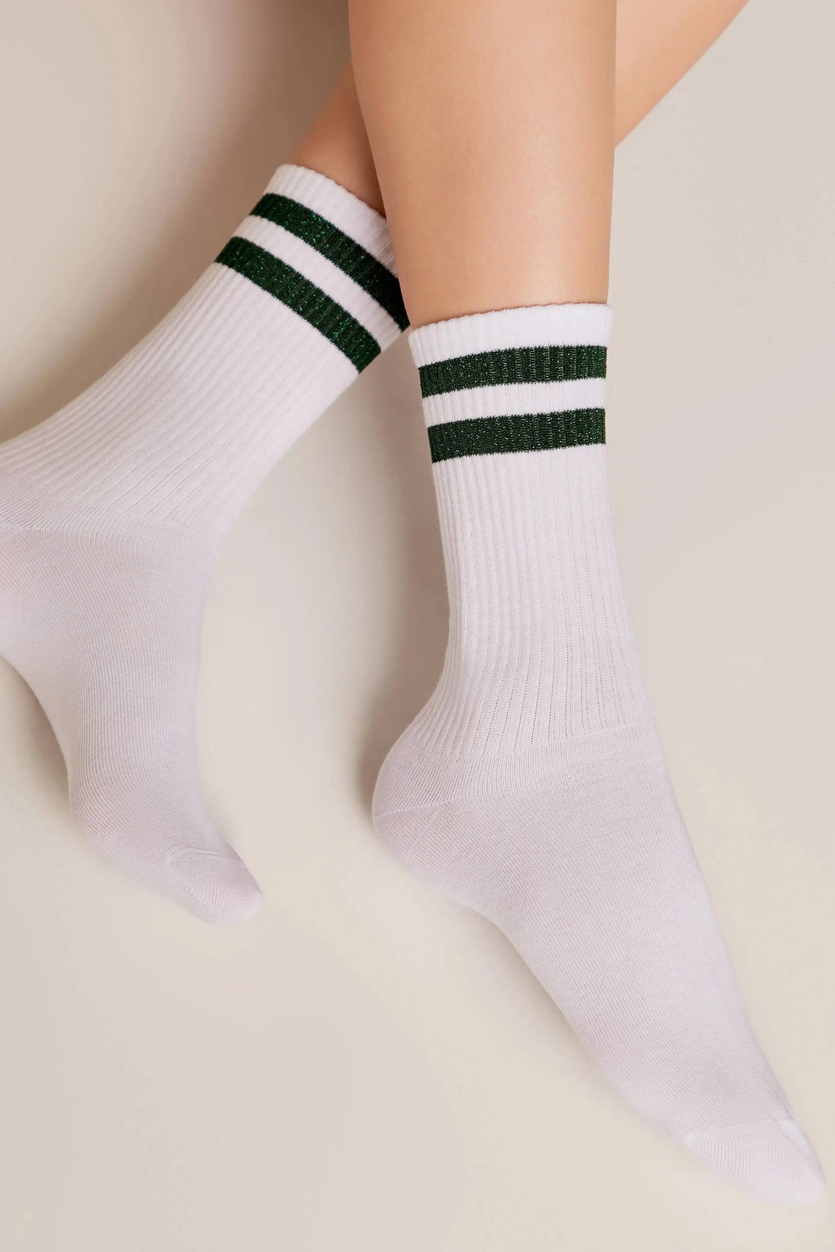 Conte Cotton Long Socks Active 157 - Lurex Stripes