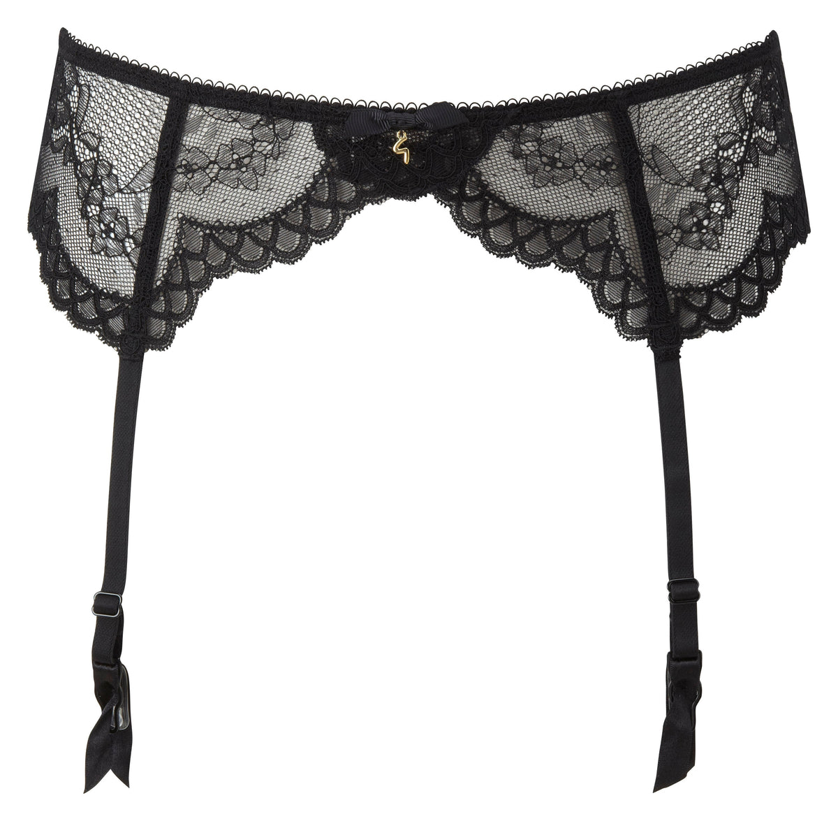 Gossard Superboost Lace Black Sheer Garter Belt