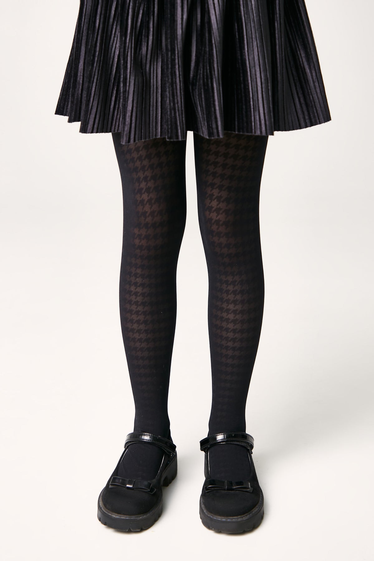 Conte Tights for girls Chanel 40 Den - Houndstooth Pattern