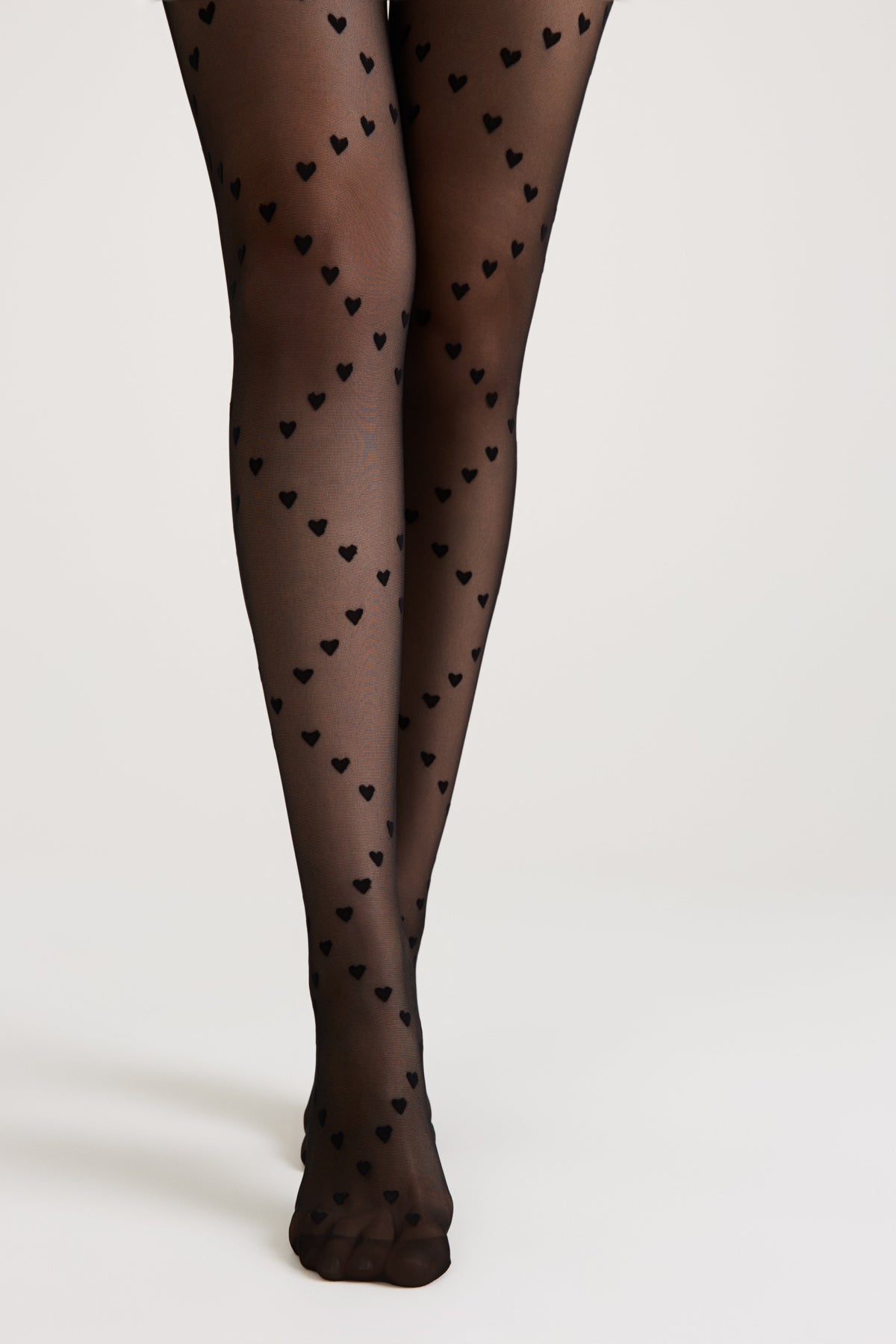 Fantasy Tights Conte Dolce Vita - Hearts With Lace-Up Imitation