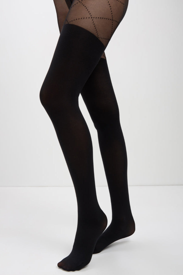 Fantasy Tights Conte Fabia - Stockings Imitation and Lacing