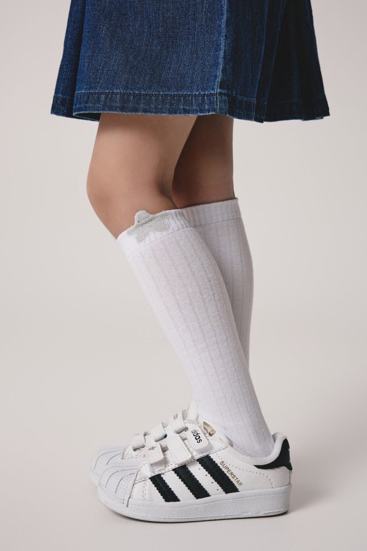 Conte-Kids Cotton Knee-Highs Tip-Top 047 - Shimmering Picot