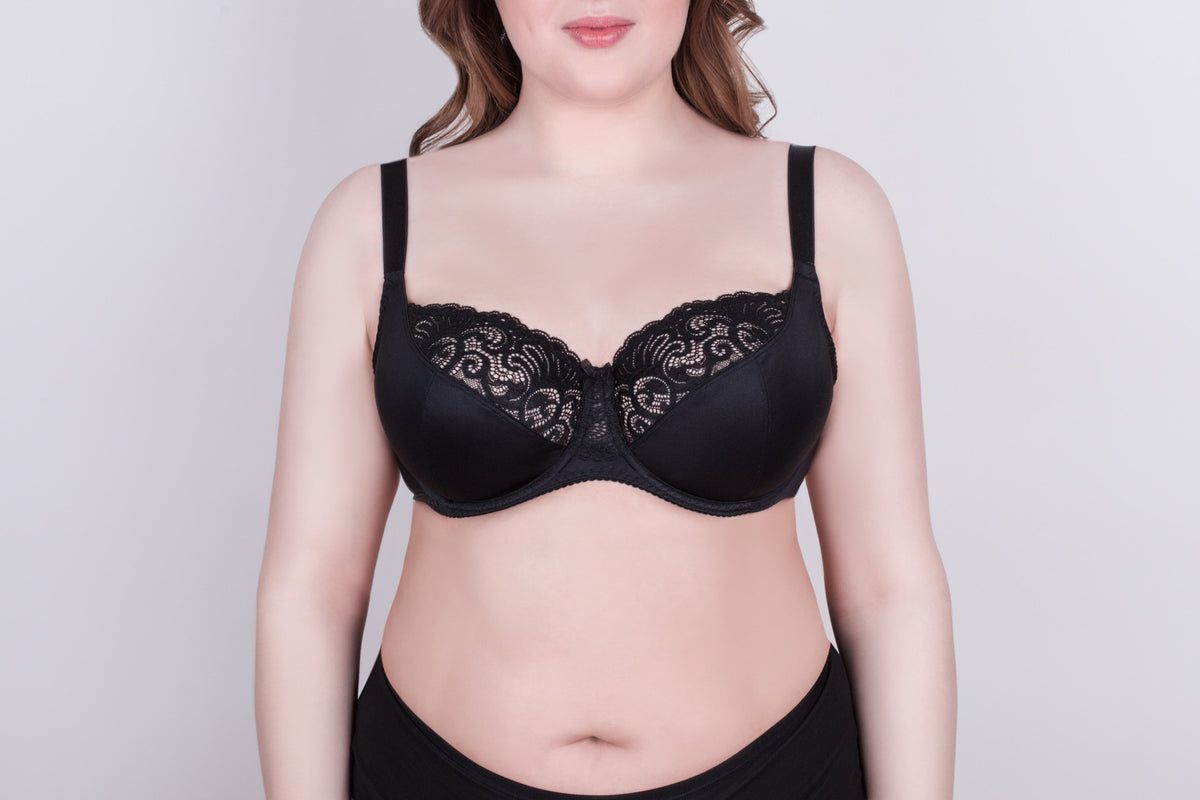 Bra Milavitsa 112830 - Elastic Lace, Underwired with Triple Segment Cups