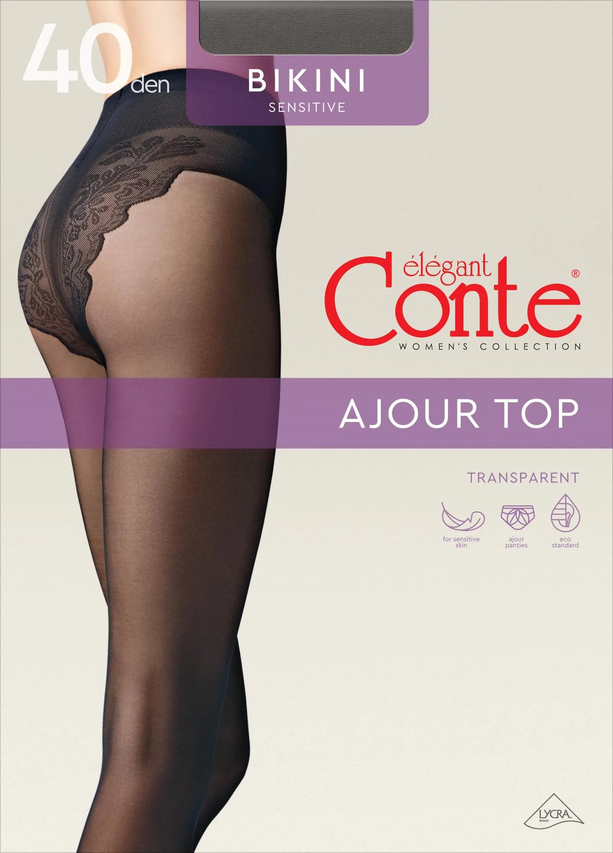 Tights Conte Bikini 40 Den - Ajour Top