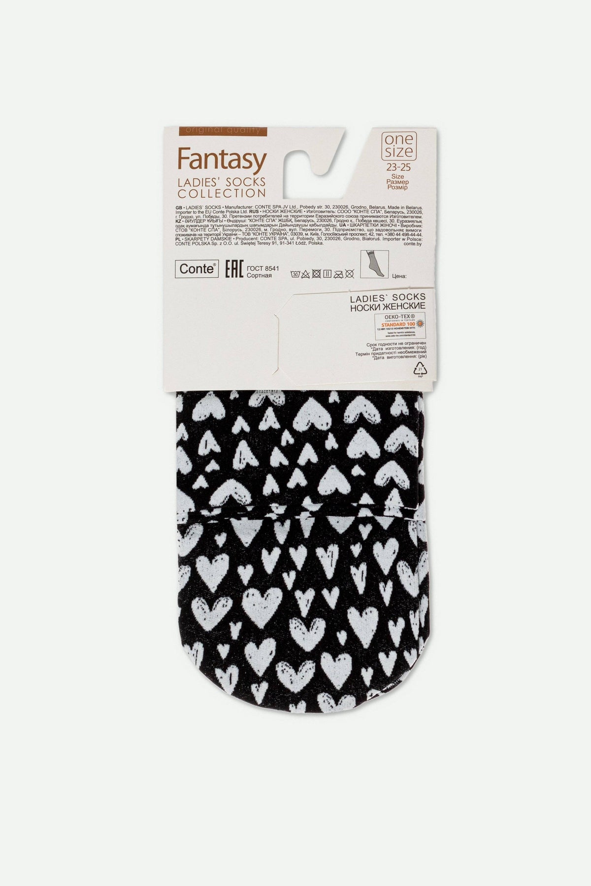 Socks Conte Fantasy - Heart Pattern