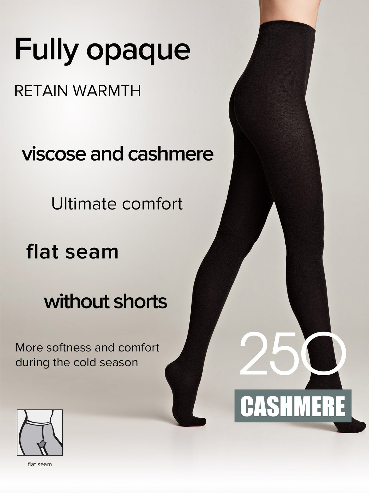 Tights Conte Cashmere 250 Den - Warm Opaque