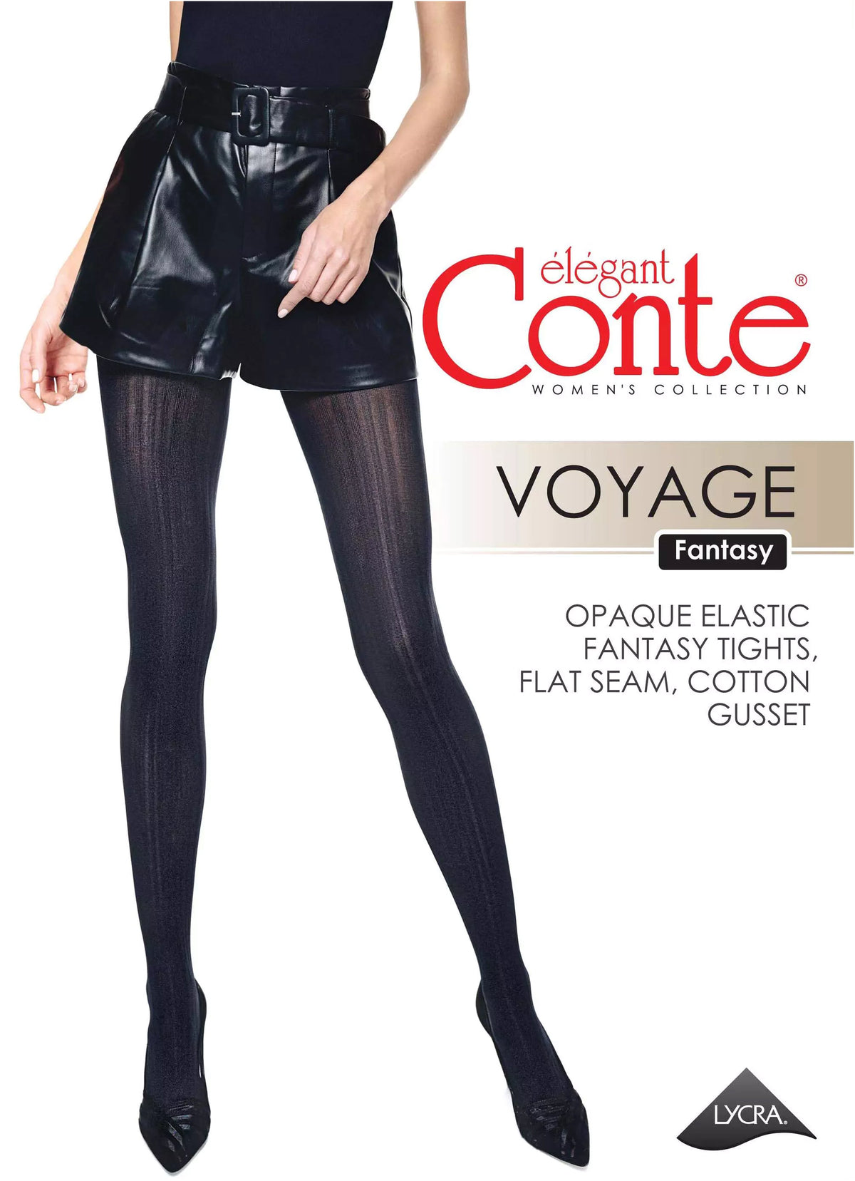 Fantasy Tights Conte Voyage - With Relief Vertical Weave
