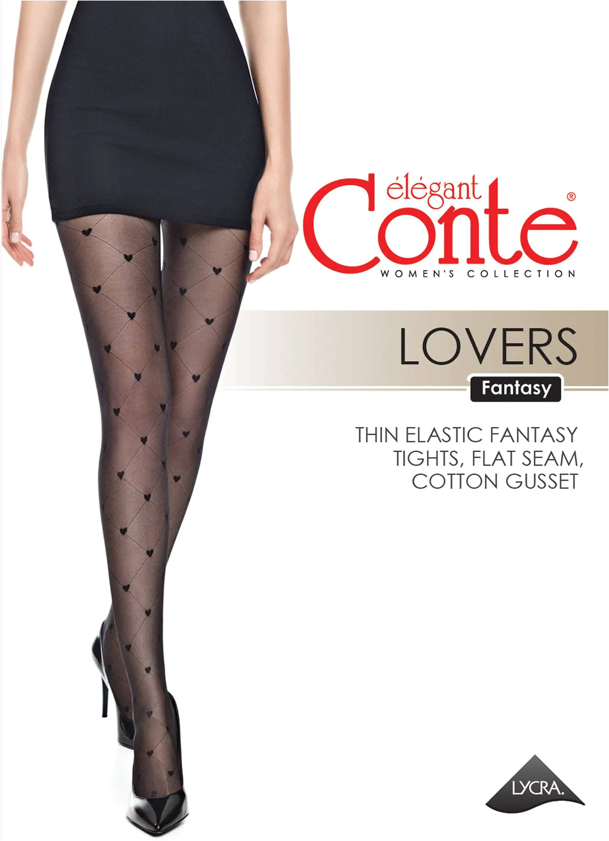 Fantasy Tights Conte Lovers - Diamonds and Hearts