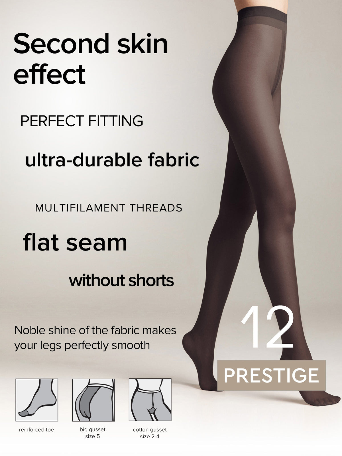 Tights Conte Prestige 12 Den - Sheer to Waist Noble Shine