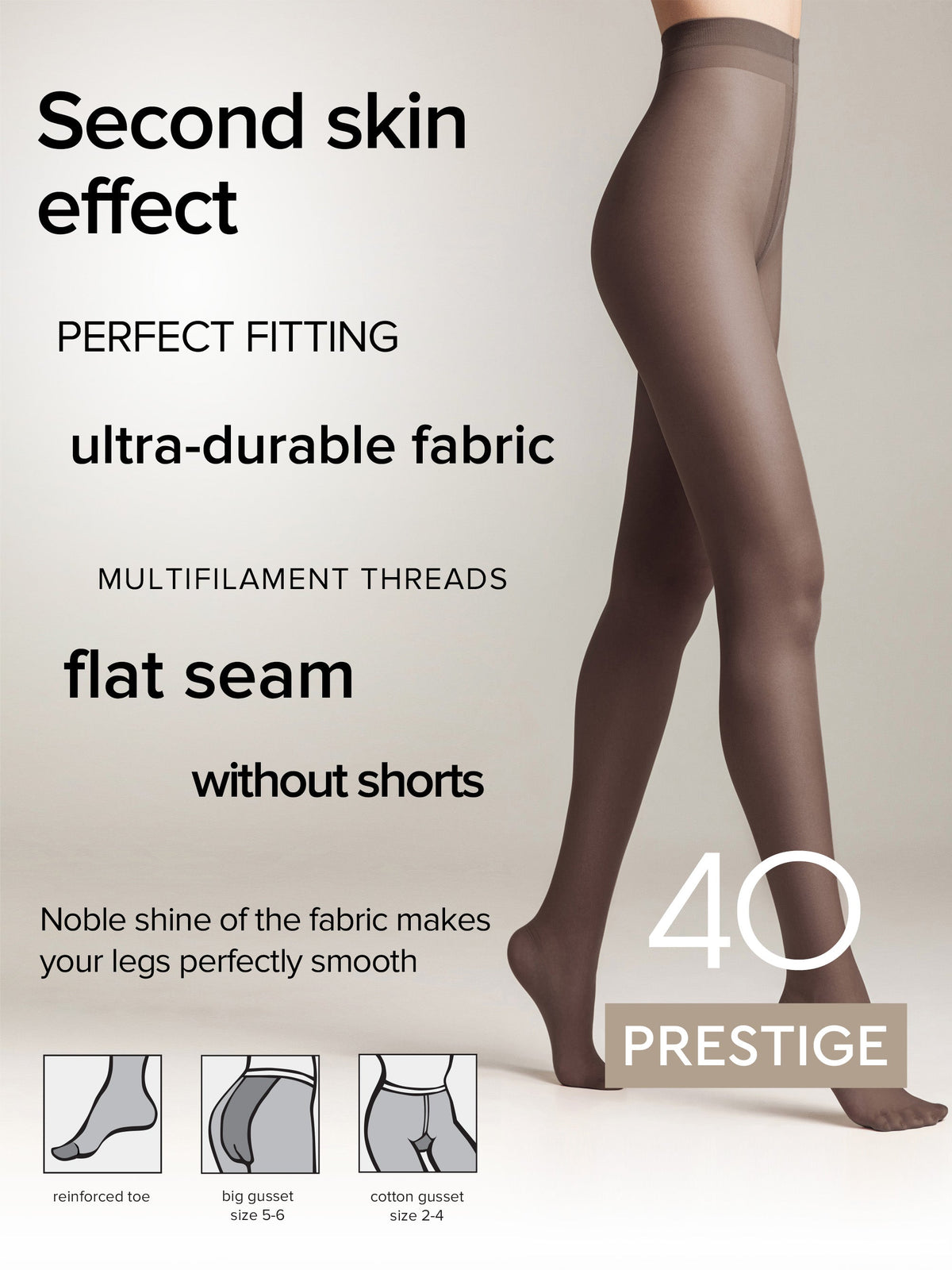 Tights Conte Prestige 40 Den - Sheer to Waist Noble Shine
