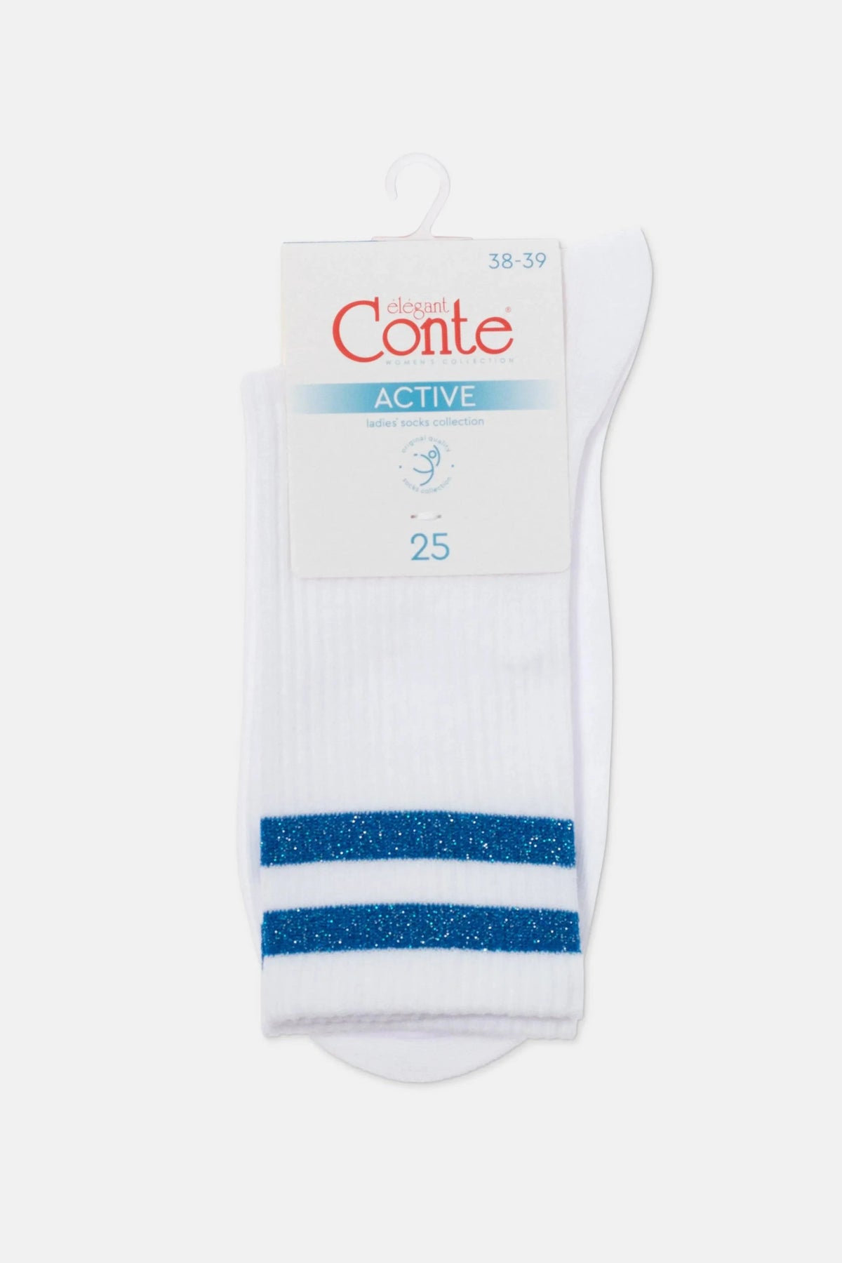 Conte Cotton Long Socks Active 157 - Lurex Stripes