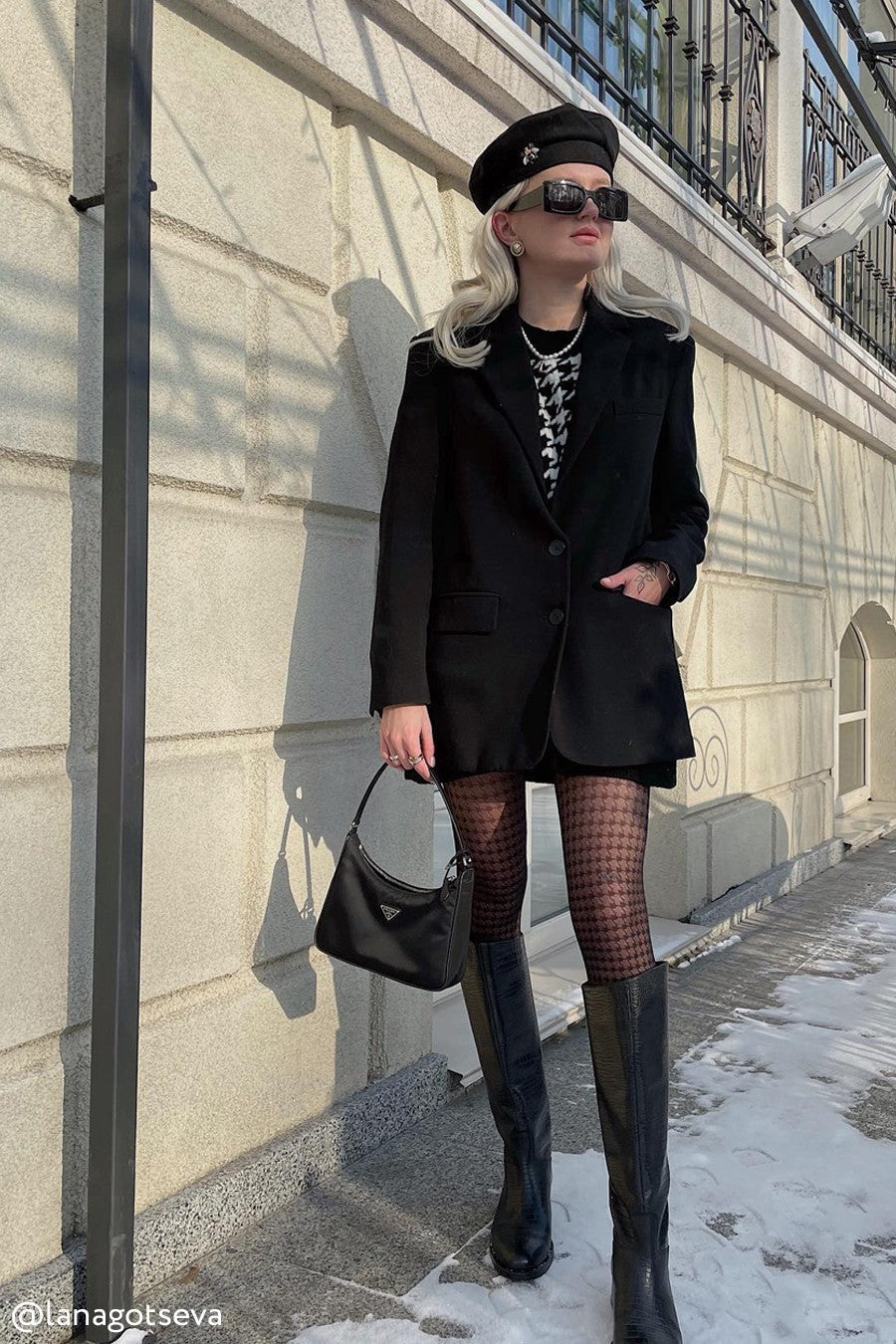 Fantasy Tights Conte Encore - Houndstooth Pattern