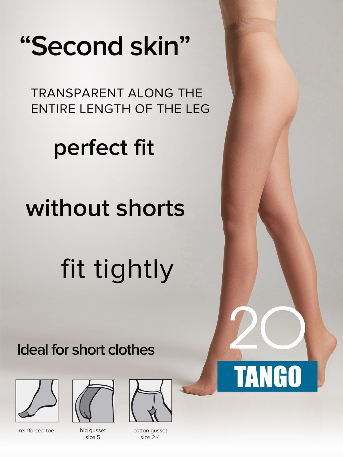 Tights Conte Tango 20 Den - Sheer to Waist Satin Shine
