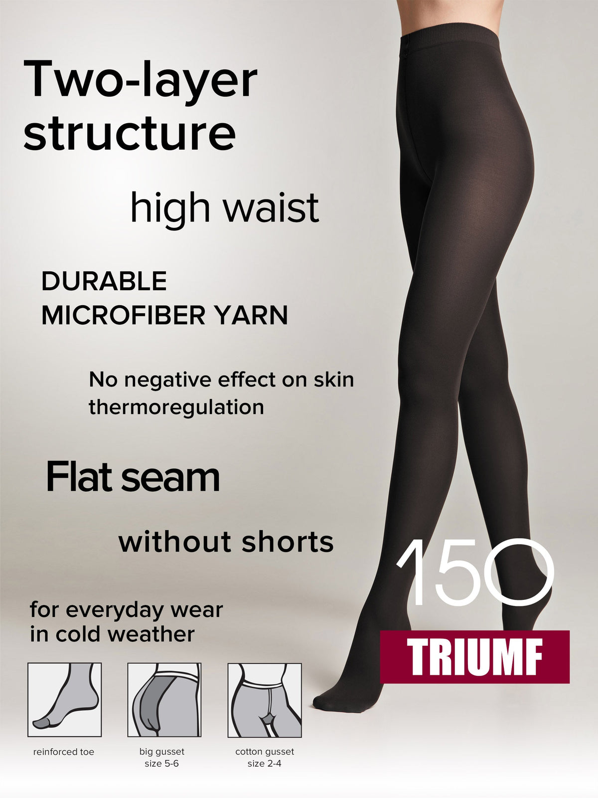 Tights Conte Triumf 150 Den - Warm Opaque Microfiber