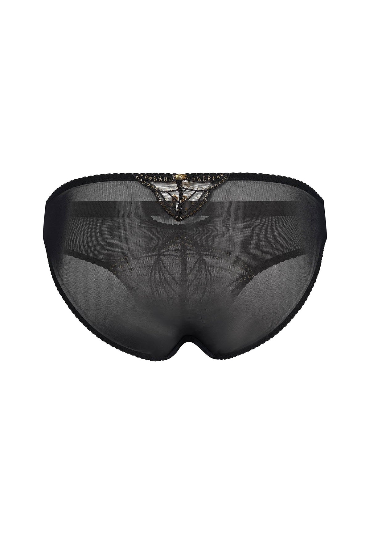 Gossard Viva Black Sheer Embroidered Bikini Panties