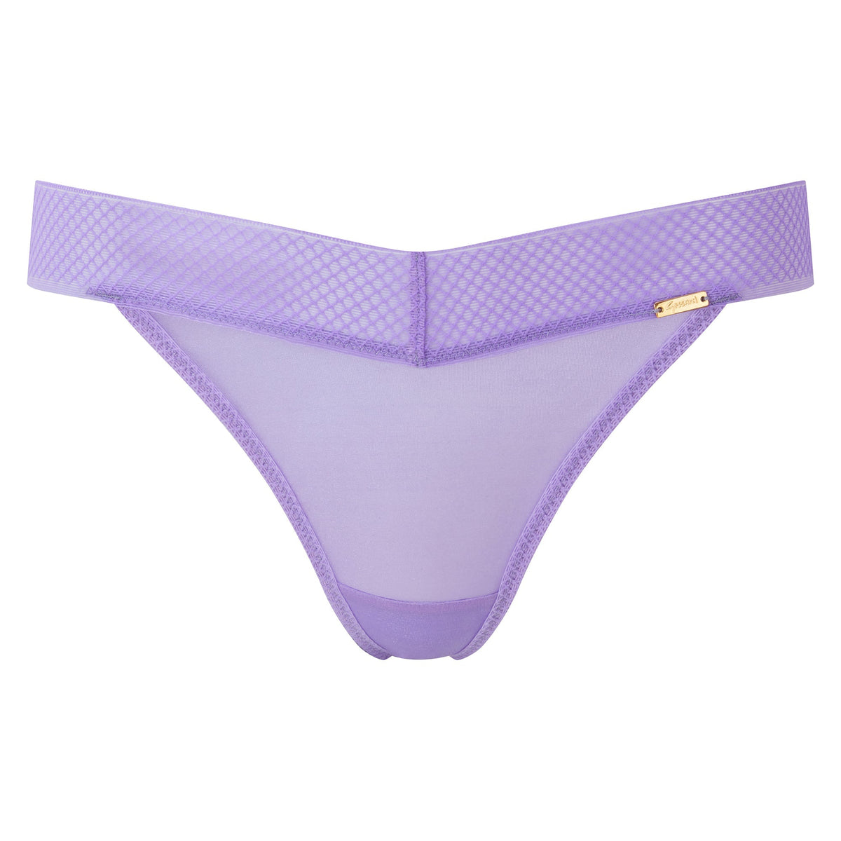 Gossard Glossies Violet Sheer Mesh Tanga Thong Panty