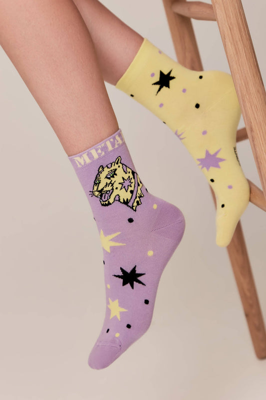 Socks Cotton Conte Happy 386 - Glam Metal