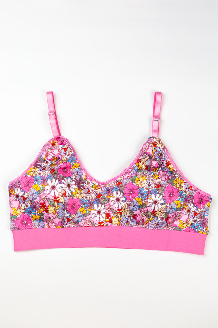 OG Pink Floral Print Bra