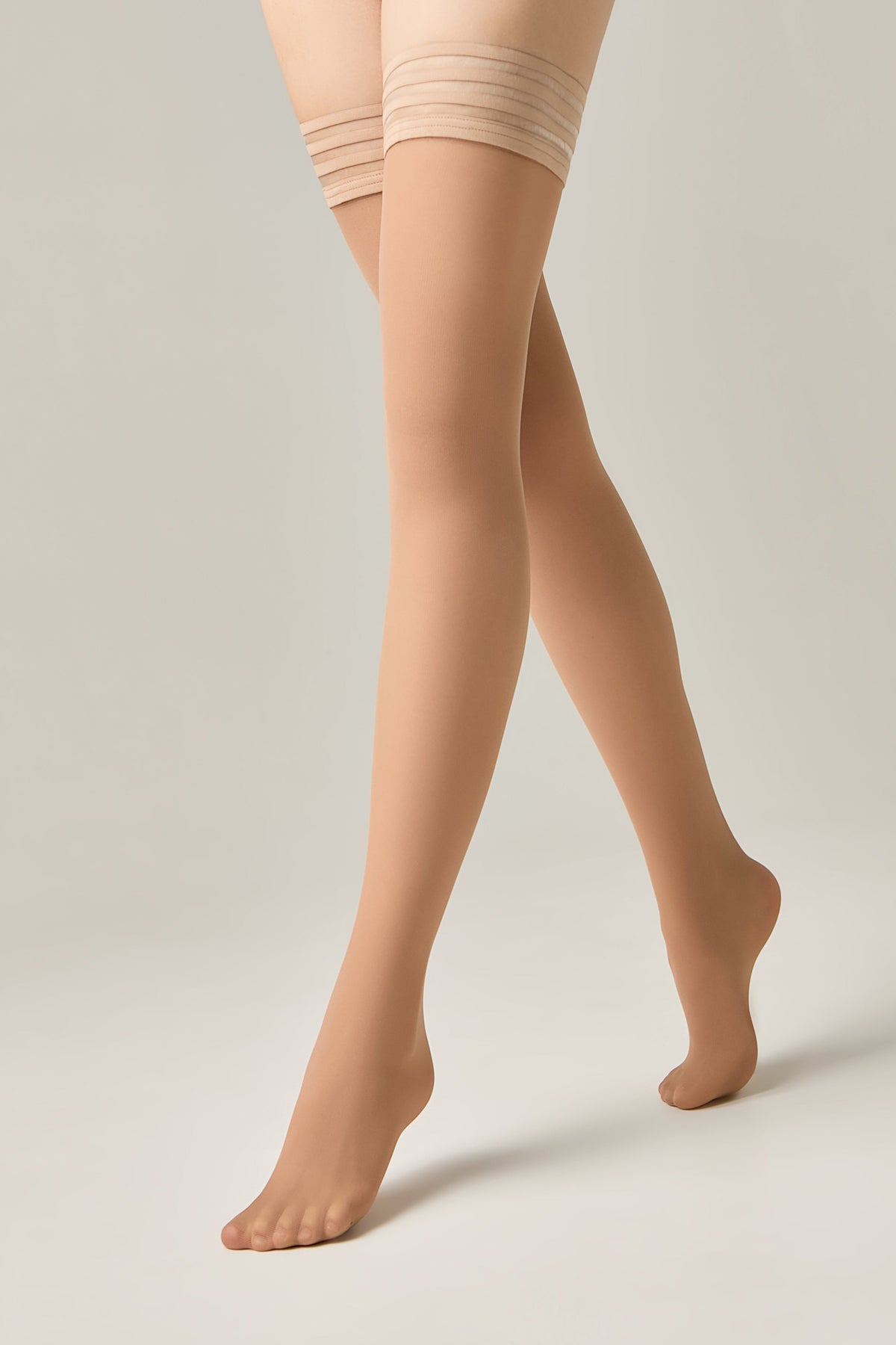 Fantasy Stockings Conte Cabaret - Openwork Elastic Band and Tulle Effect