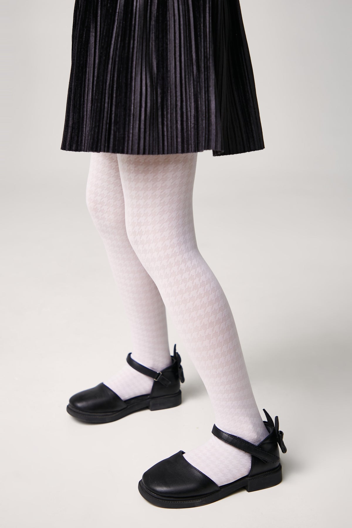 Conte Tights for girls Chanel 40 Den - Houndstooth Pattern
