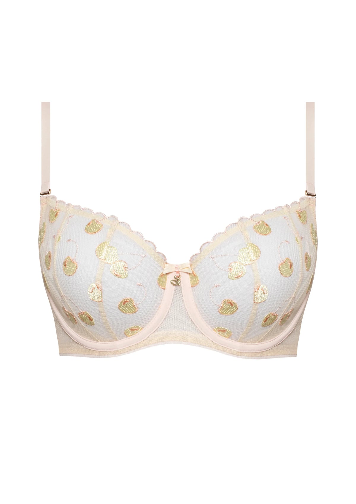 Samanta Cherie Pastel Sheer Balconette Bra