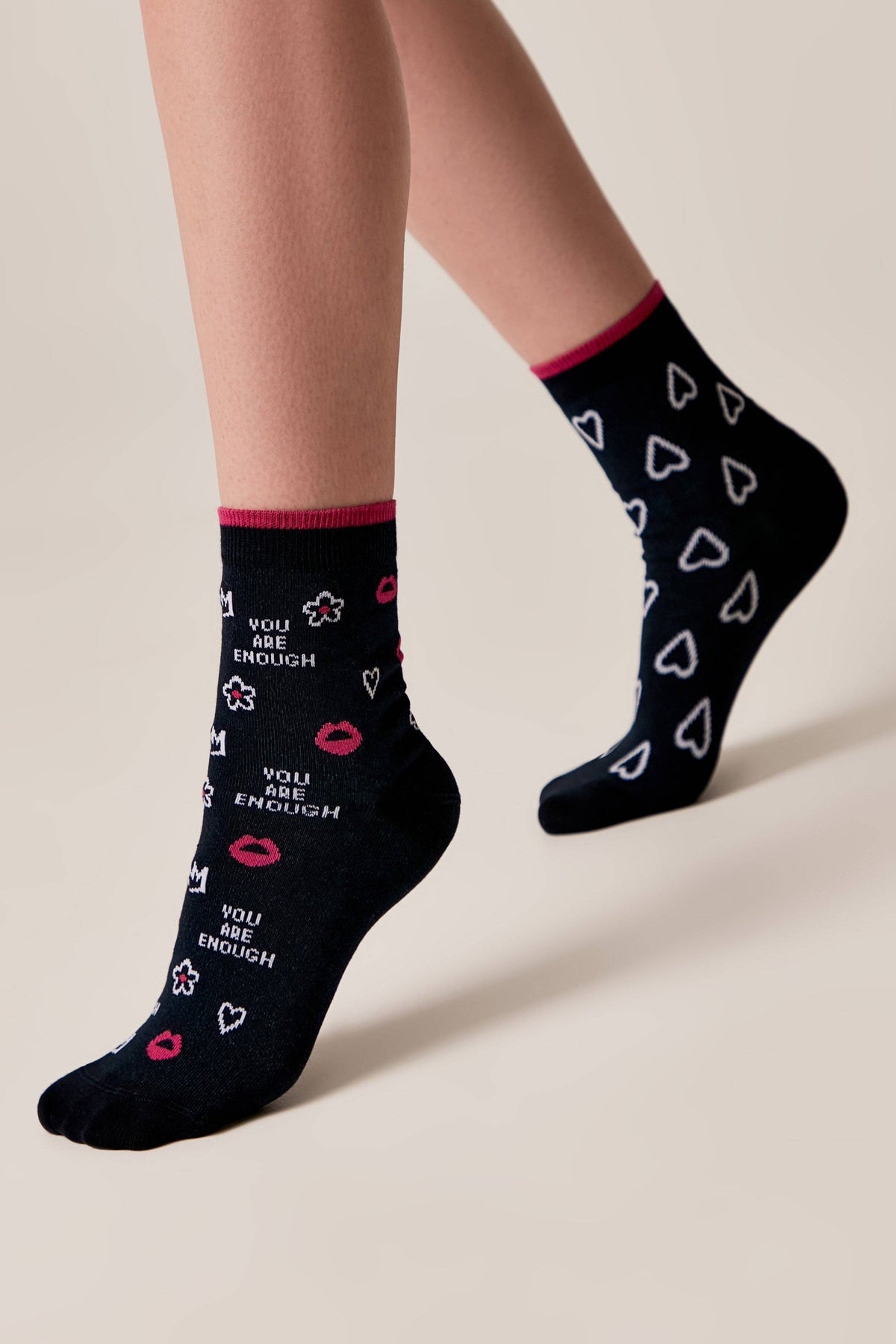 Socks Cotton Conte Happy 373 - You Are Enough