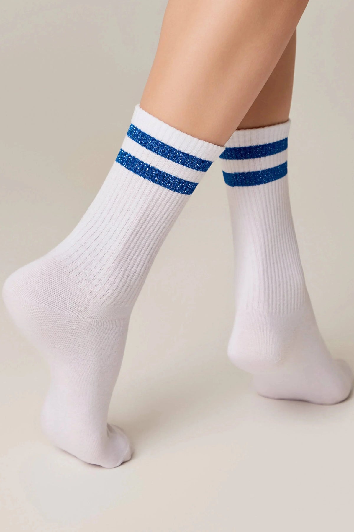 Conte Cotton Long Socks Active 157 - Lurex Stripes