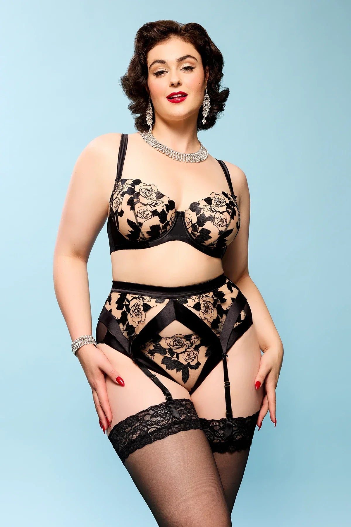 Dita Von Teese Rosabelle Underwire Balconette Bra Black