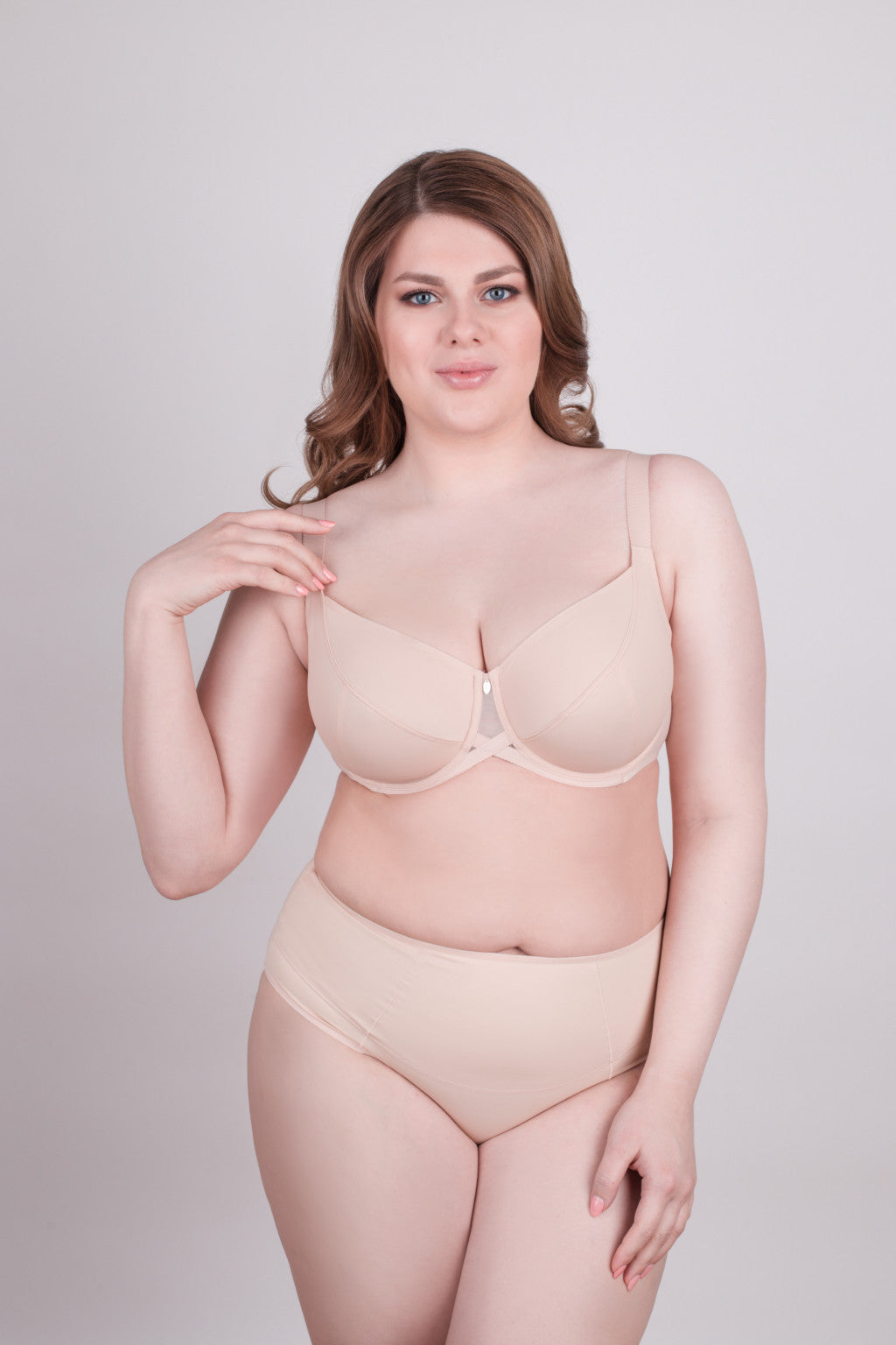 Bra Milavitsa 115910 - Elastic Knit, Underwired, Triple Diagonal Segment Cups