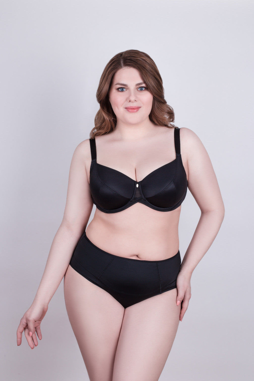Bra Milavitsa 115910 - Elastic Knit, Underwired, Triple Diagonal Segment Cups