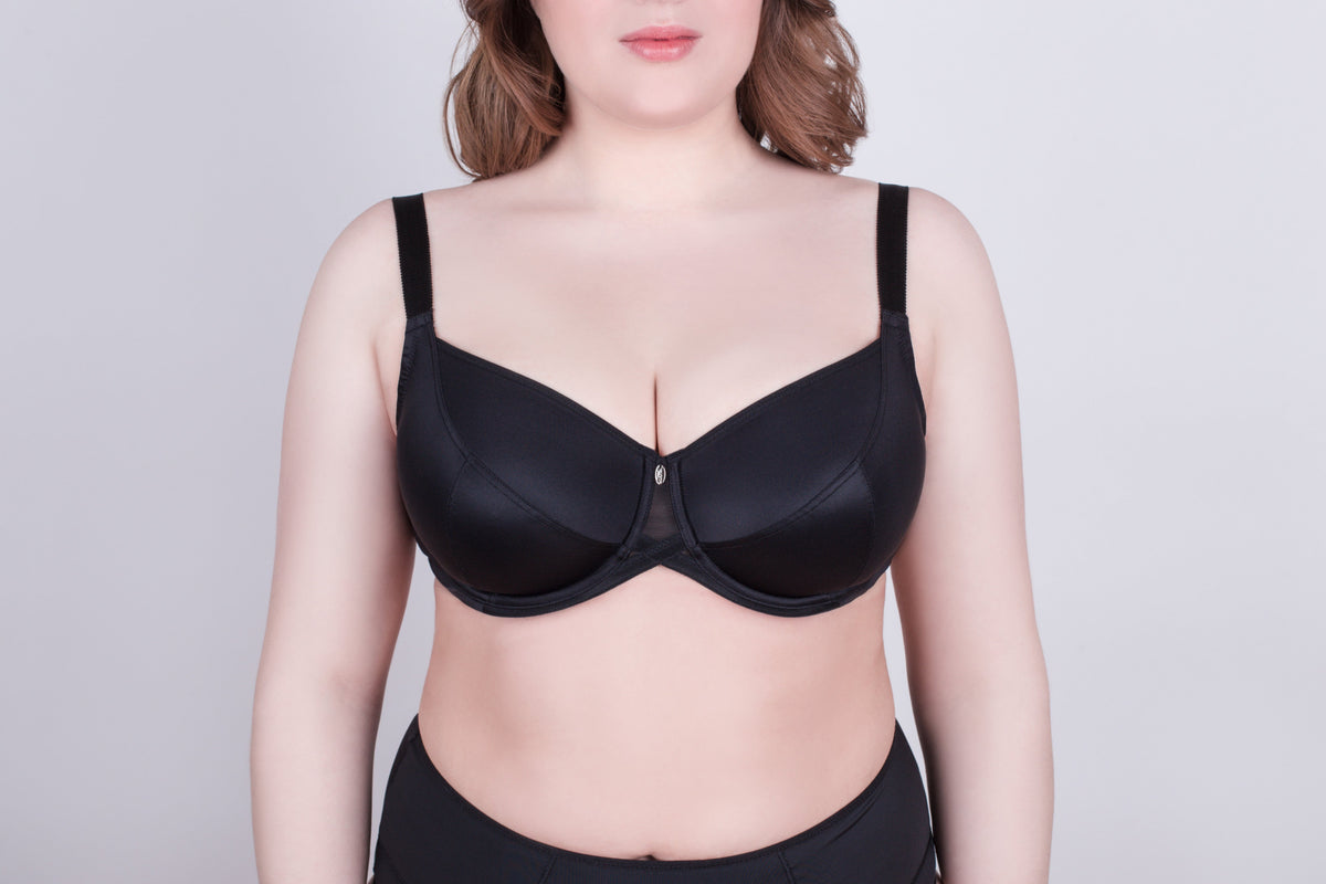 Bra Milavitsa 115910 - Elastic Knit, Underwired, Triple Diagonal Segment Cups
