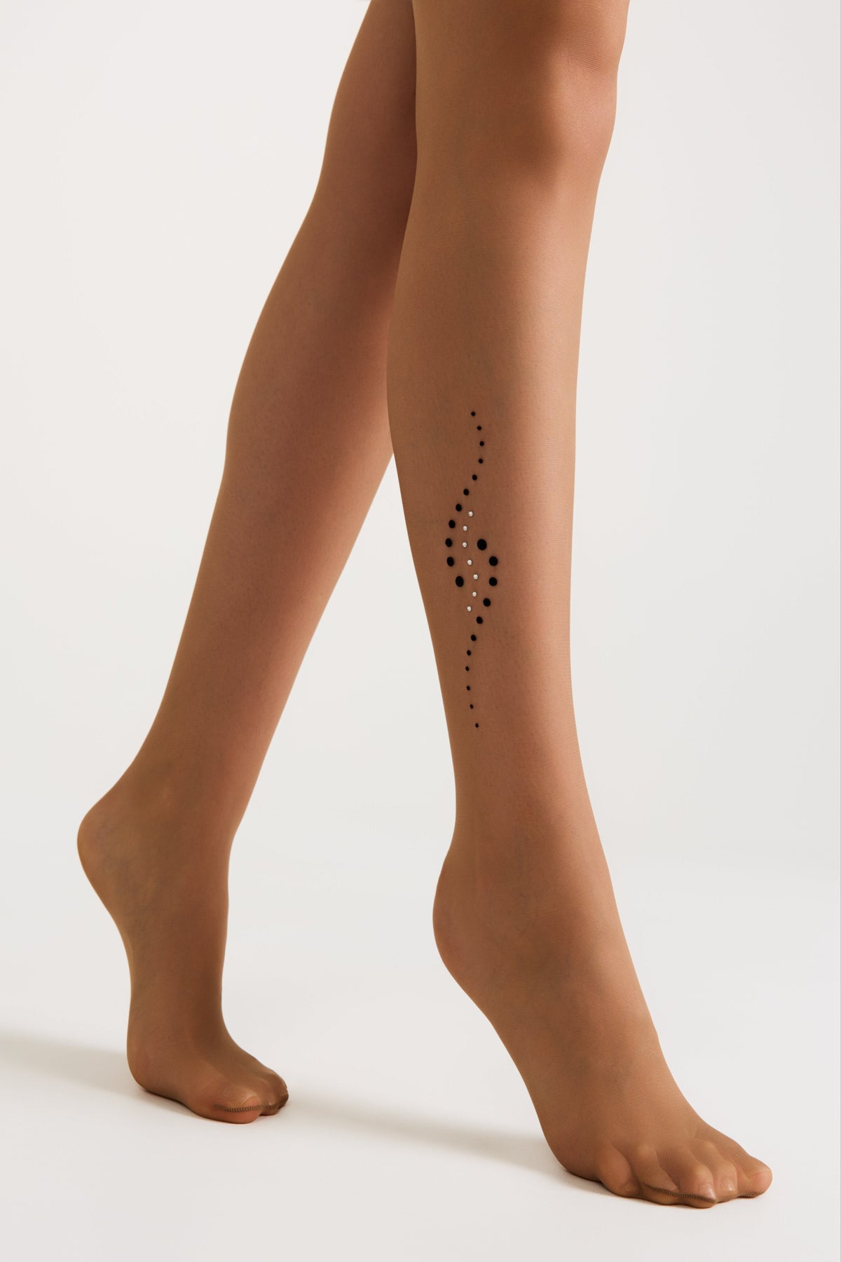 Fantasy Tights Conte Sheen - Flock and Rhinestone Applique