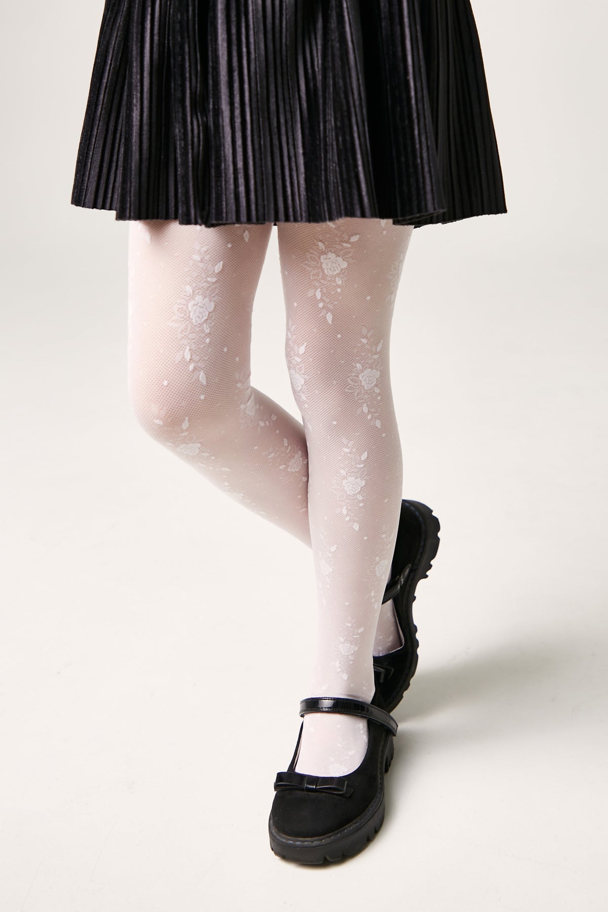 Conte Tights for girls Sofia 20 Den - Floral Pattern