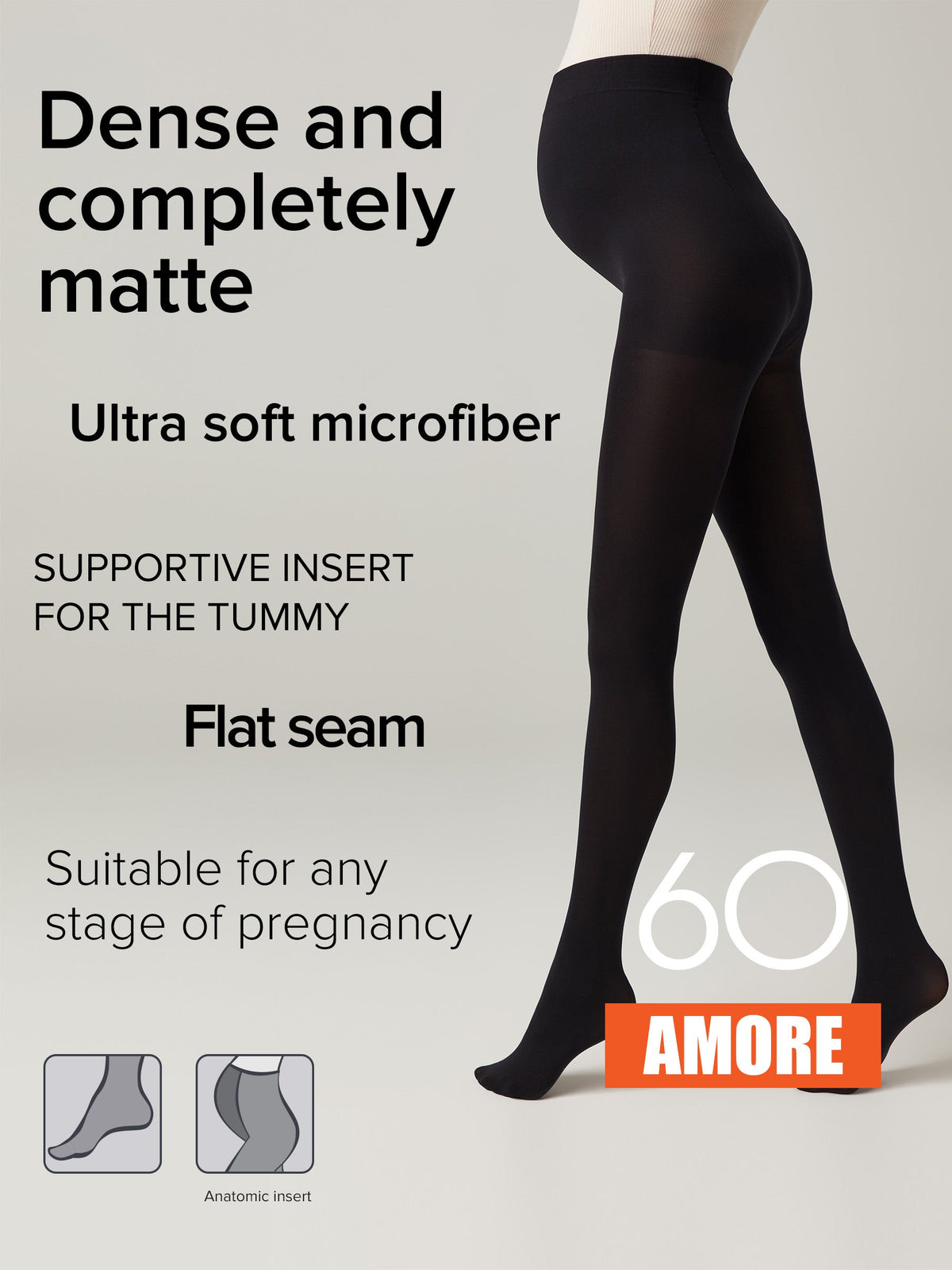Maternity Tights Conte Amore 60 Den Support Effect Microfiber