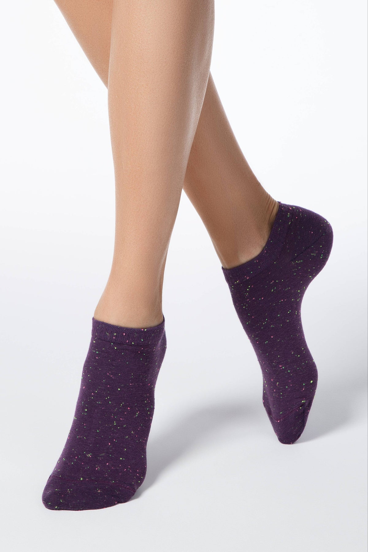 Cotton Ankle Socks Conte Active - 085 Knitted Colorful Pixels