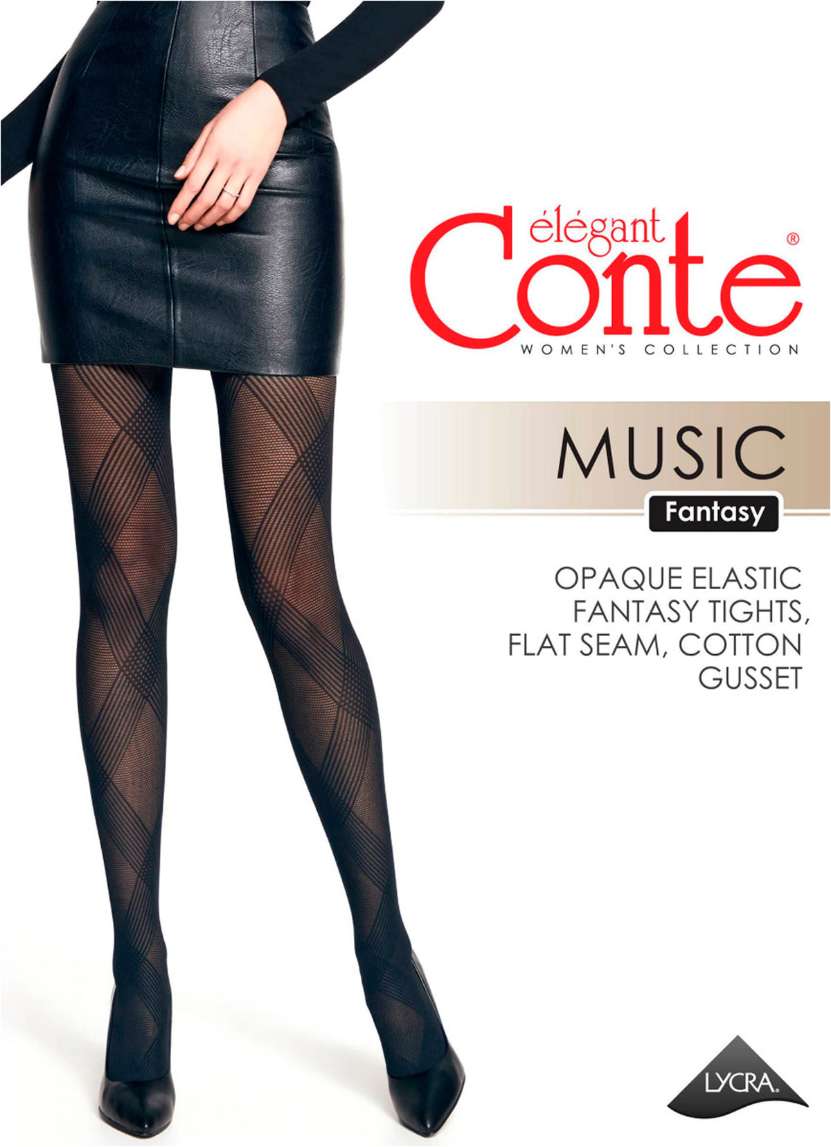 Fantasy Tights Conte Music - Diagonal Stripes