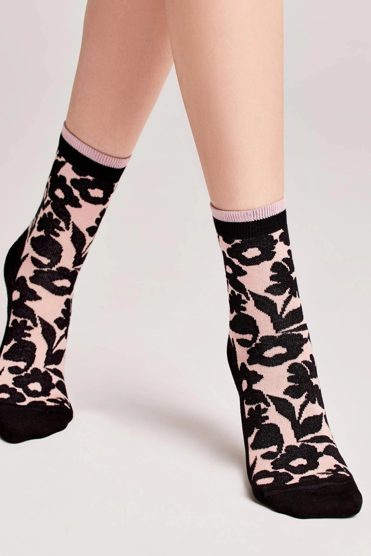 Cotton Socks Conte Classic 441 - Floral Pattern
