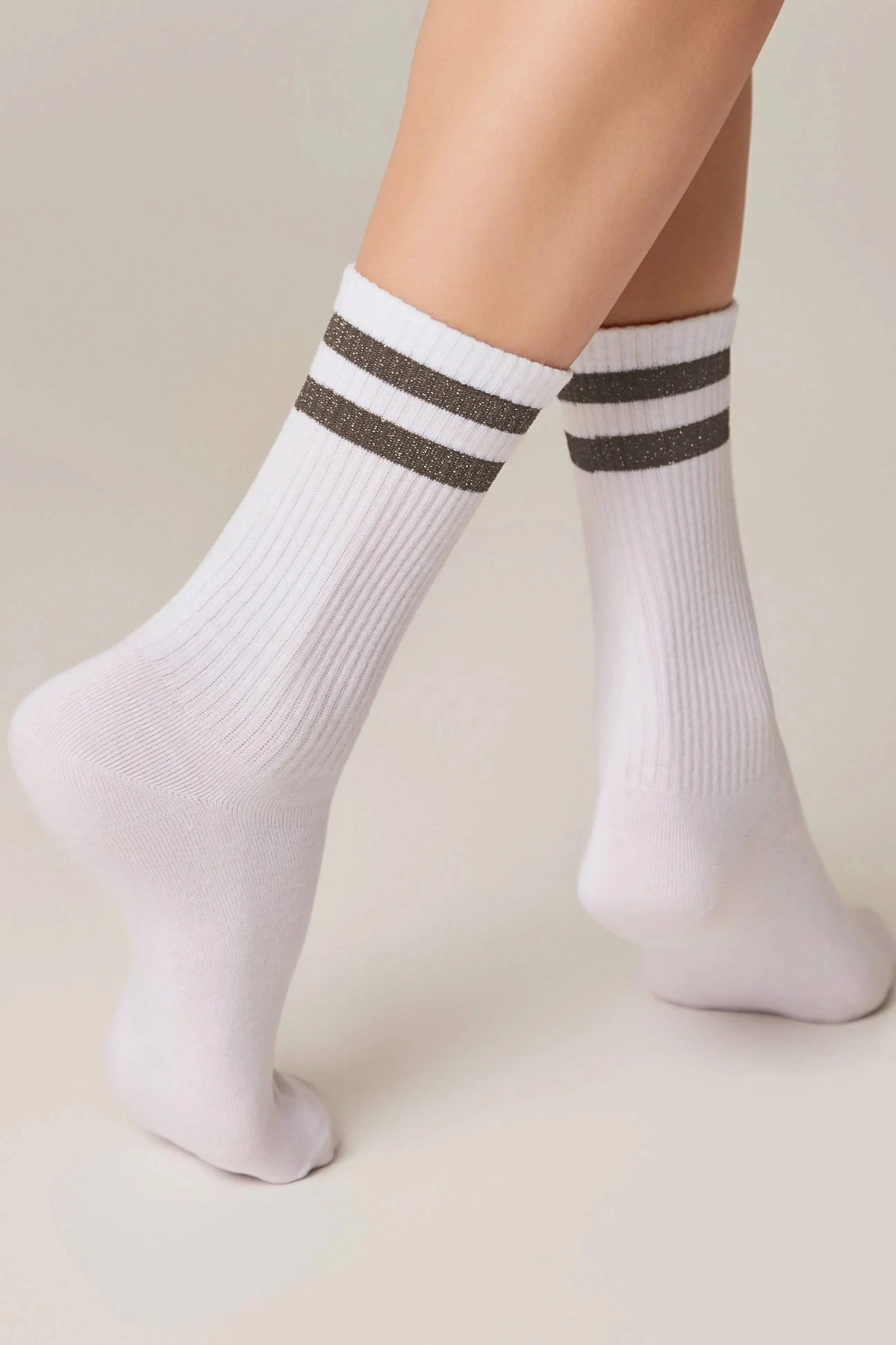 Conte Cotton Long Socks Active 157 - Lurex Stripes