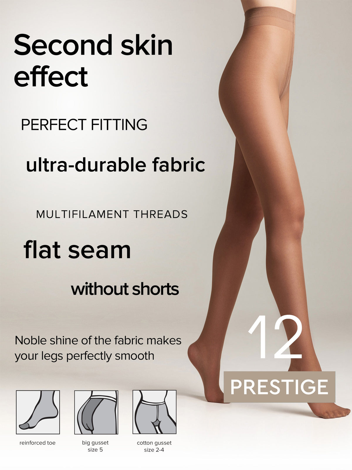 Tights Conte Prestige 12 Den - Sheer to Waist Noble Shine