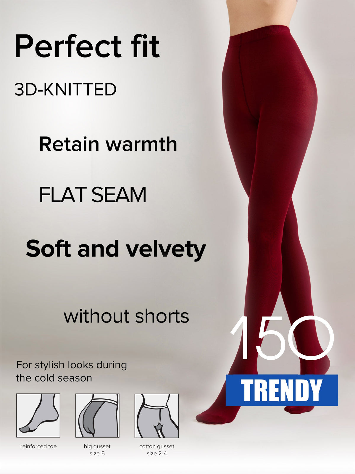 Tights Conte Trendy 150 Den - Microfiber 3D effect