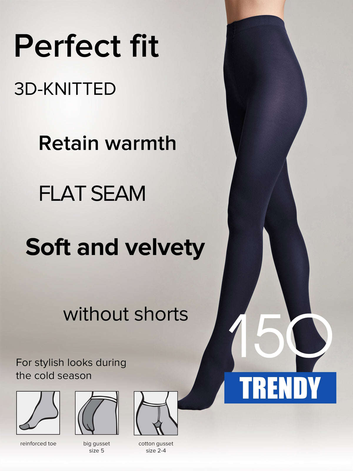 Tights Conte Trendy 150 Den - Microfiber 3D effect