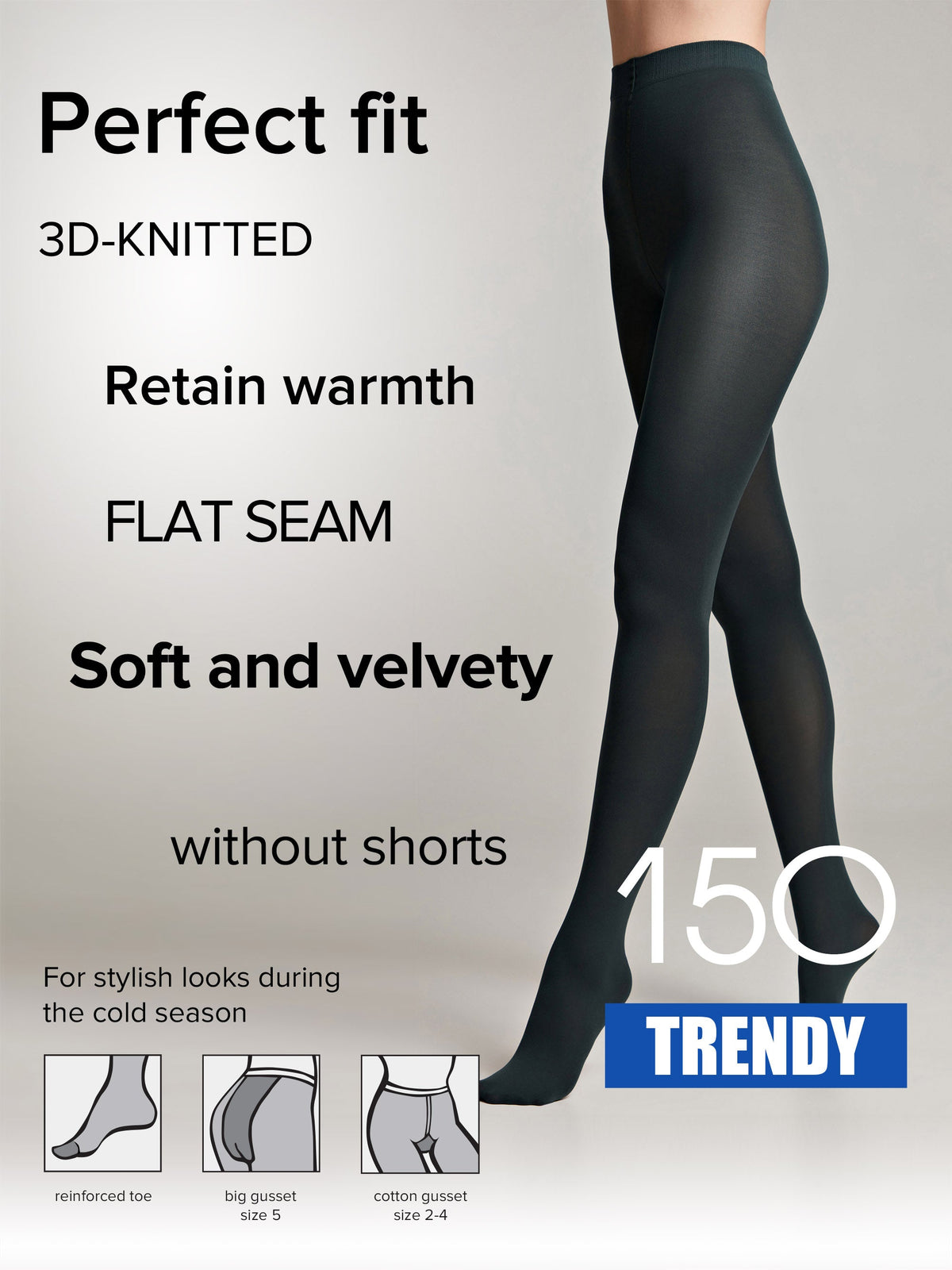 Tights Conte Trendy 150 Den - Microfiber 3D effect