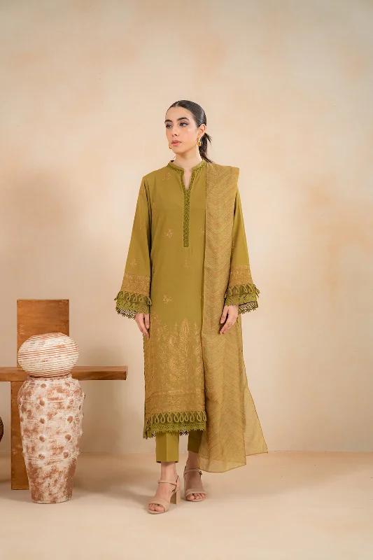 3 Piece Embroidered Khaddar Suit