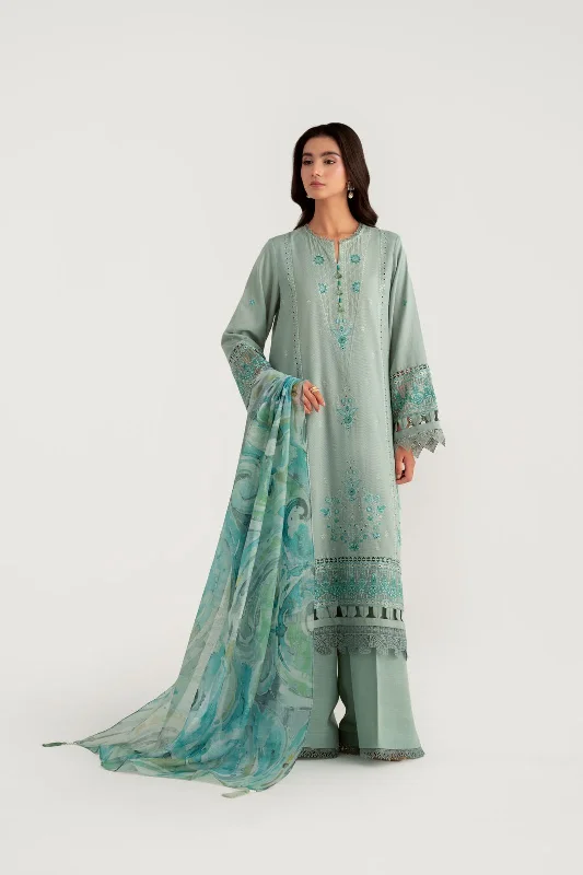 3 Piece Embroidered Khaddar Suit