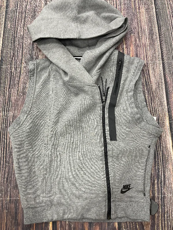 Sweatshirt Hoodie By Nike In Grey, Size: S