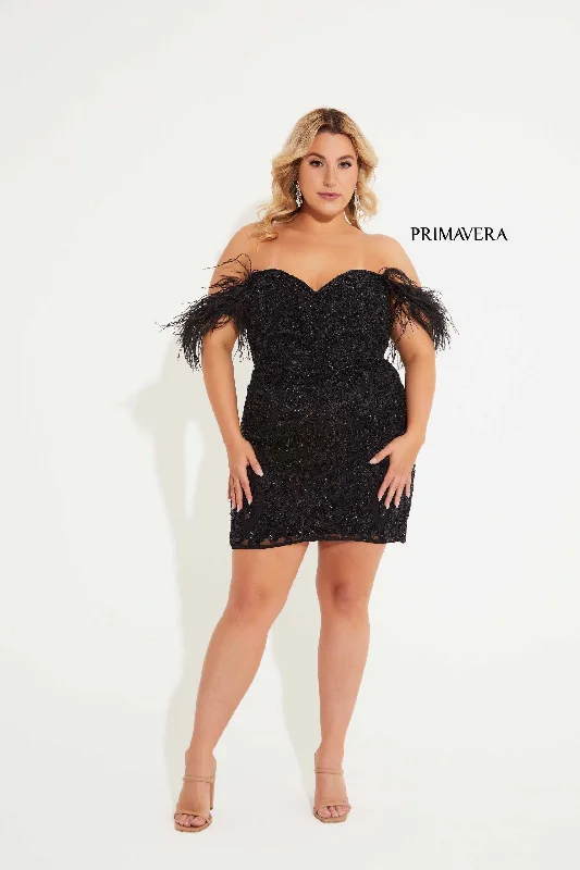 Primavera Couture 14062 Short Fitted Homecoming Plus Size Cocktail Dress